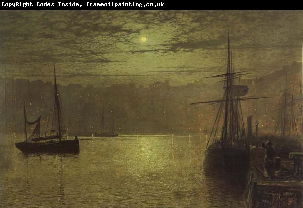 Atkinson Grimshaw Lights in the Harbour